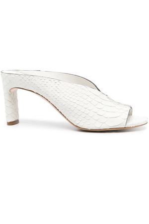 Tenerife 85mm leather mules DEL CARLO | 11725BIANCO